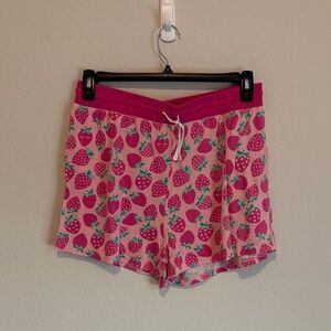 Little Sleepies Pink Strawberry Print pajama Shorts